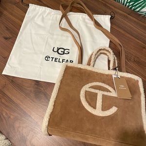 Ugg x Telfar medium chestnut handbag